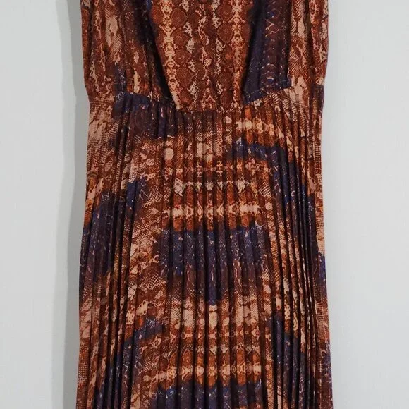 Nanette Lepore Dress Women's Size 8 Sleeveless Pleated with Front Buttons - Picture 3 of 4